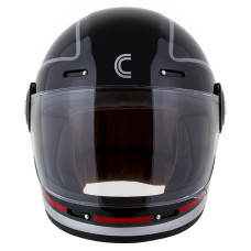 Шлем CASSIDA Fibre Jawa Sport (чёрный/серебристый/красный)