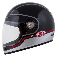 Шлем CASSIDA Fibre Jawa Sport (чёрный/серебристый/красный)