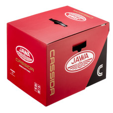 Шлем CASSIDA Fibre Jawa Sport (чёрный/серебристый/красный)