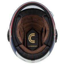 Шлем CASSIDA Fibre OPG (белый/синий/красный)