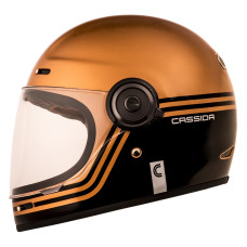 Шлем CASSIDA Fibre Super Hooligan (чёрный/metal měděná/серый)
