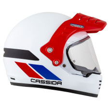 Шлем CASSIDA FormX FlatOut (белый/синий/красный/červený shield) 2026