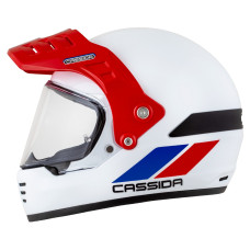 Шлем CASSIDA FormX FlatOut (белый/синий/красный/červený shield) 2026
