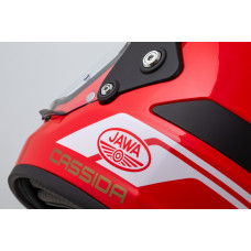 Шлем CASSIDA FormX Jawa RotaX (красный/белый/золотой/чёрный матовый shield) 2026