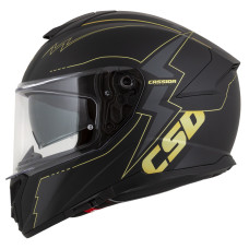 Шлем CASSIDA Integral GT 2.1 Flash (чёрный матовый/metal золотой/тёмный серый) визор с подготовкой под Pinlock 2026
