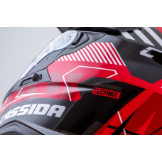 Шлем CASSIDA Road Runner TechniX (красный/чёрный/белый/серый/чёрный матовый shield) визор с подготовкой под Pinlock 2026