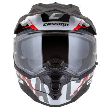 Шлем CASSIDA Road Runner TechniX (белый/чёрный/красный/серый/чёрный матовый shield) визор с подготовкой под Pinlock 2026