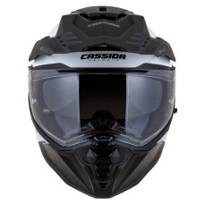 Шлем CASSIDA Road Runner Dual (белый/чёрный/чёрный матовый shield) визор с подготовкой под Pinlock 2026